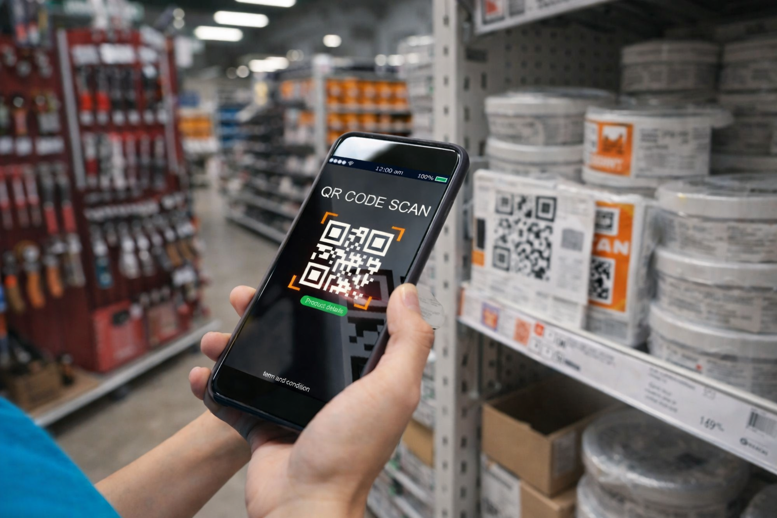 Product packaging QR code scan